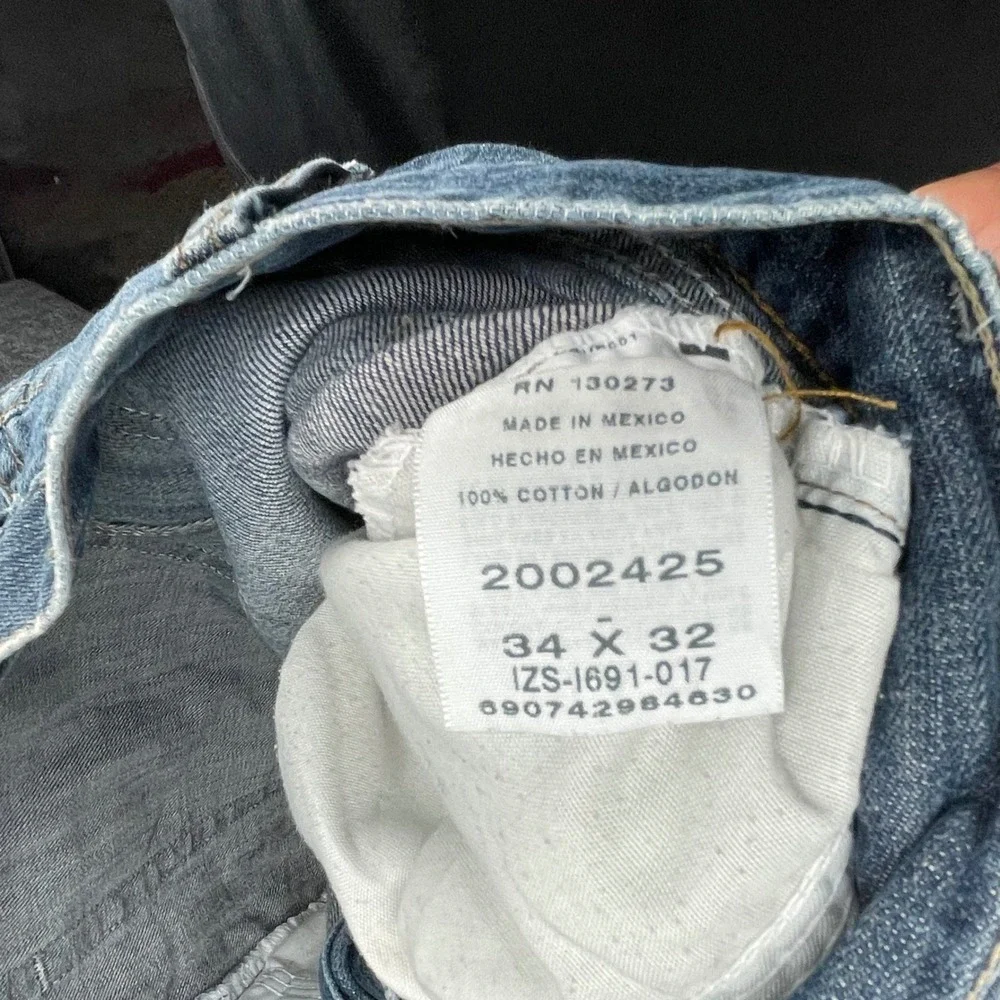 Lee Premium Jeans Mens 34x32 Classic Fit Straight Leg Medium Blue Denim